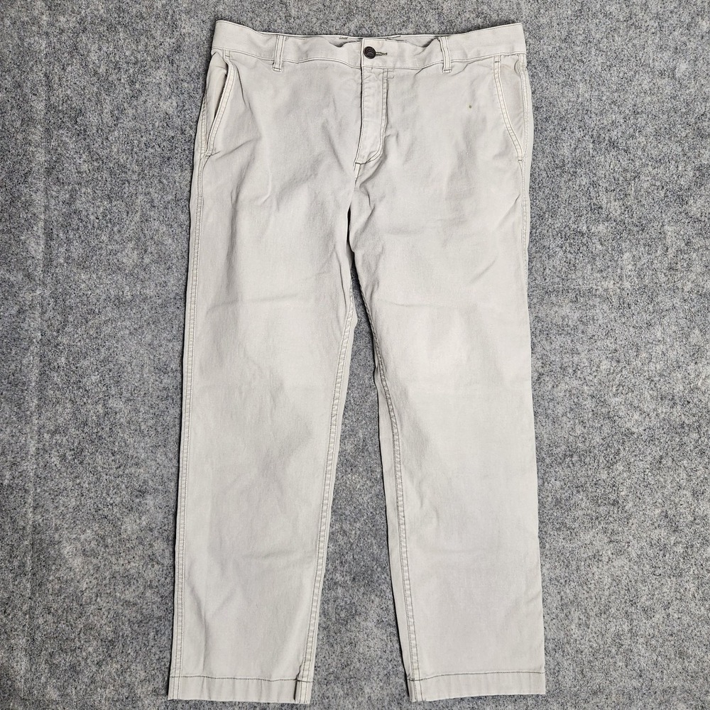 Faherty Movement Pants 34x28‎ (Measures 35) Beige Straight Leg Stretch Chino